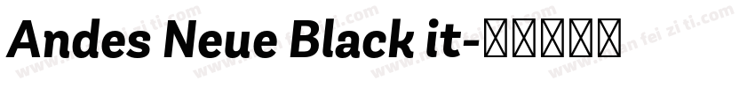 Andes Neue Black it字体转换